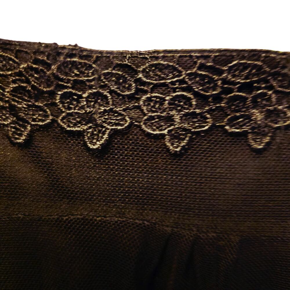 rancho Estancia black floral lace dark fairy whimsy goth dress size m - Picture 7 of 7